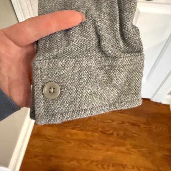 Vince Gray Cotton Button Up Hooded Long Sleeve Shirt Jacket - 31928 - Picture 6 of 12